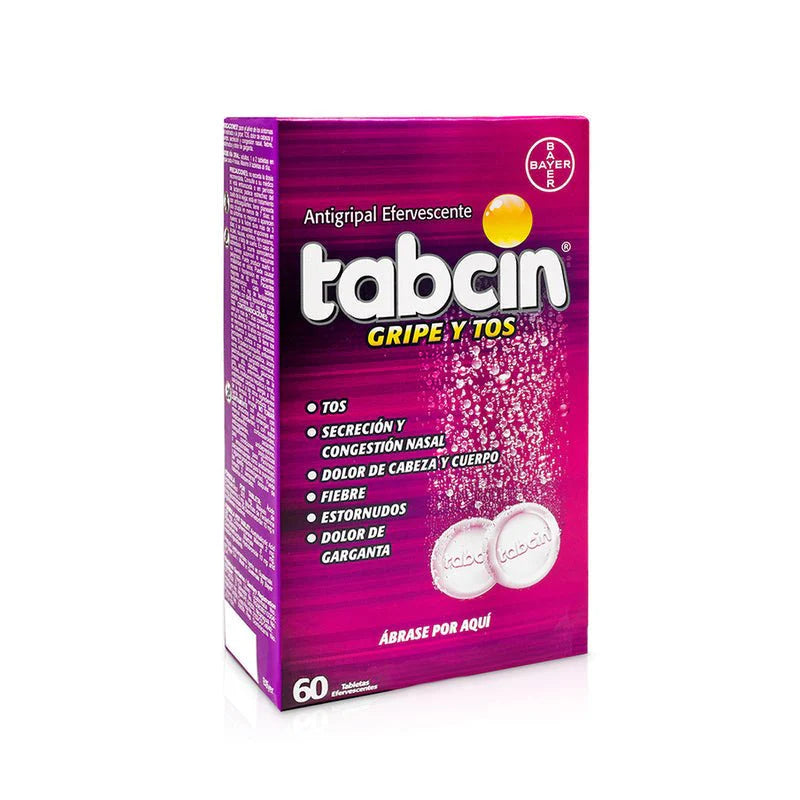 Caja Tabcin Gripe y Tos Efervecente